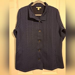 APPLESEED'S jacket in dark blue with buttons in LP size.